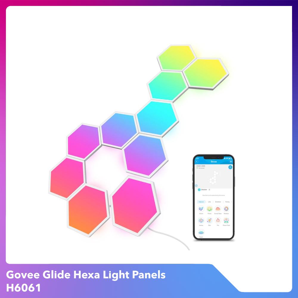 Đèn LED lục giác lắp ghép Govee Glide Hexa Light H6061 | Thiết kế sang trọng, Công nghệ RGBIC độc quyền 40+ hiệu ứng