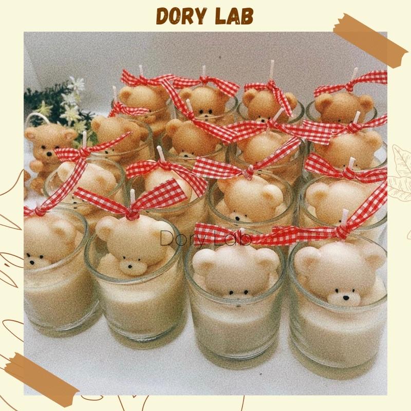 Nến Thơm Ly Gấu Con Cute Sáp Đậu Nành Thiên Nhiên - Dory Lab