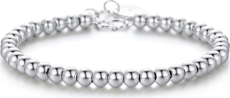 Lắc Tay Nữ Bạc Hiểu Minh LTU474 bi tròn