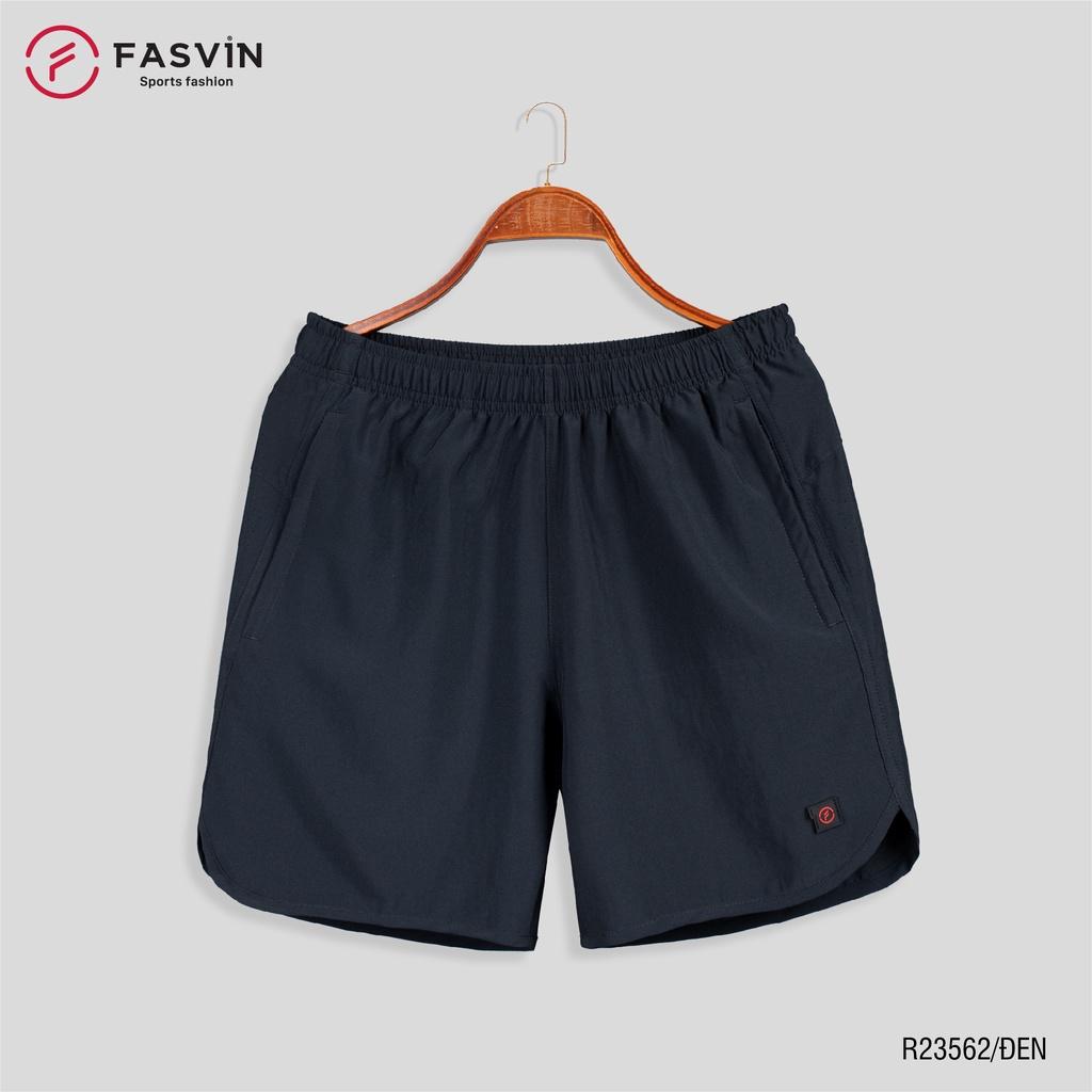 Quần Đùi Nam Ngắn Chạy Bộ Fasvin R23562.Hn Vải Dù Gió Nhẹ Mát Tiện Dụng Thể Thao Hay Mặc Nhà - Đen, Size 4 64 - 72Kg