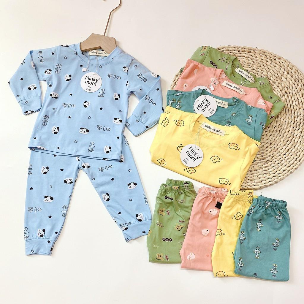 Bộ Cotton 100% (mẫu 4) in hình thú nhí ngộ nghĩnh cho bé trai và bé gái (5-18kg)