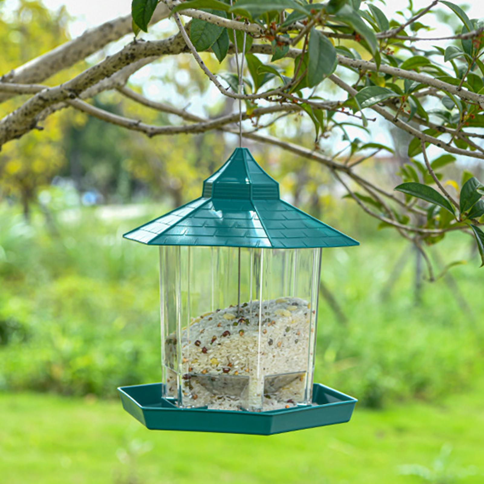 Máy cho chim ăn hình lục giác không thấm nước để thu hút các loài chim Trang trí sân vườn