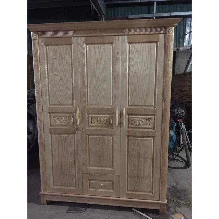 Tủ quần áo gỗ tự nhiên 3 cánh