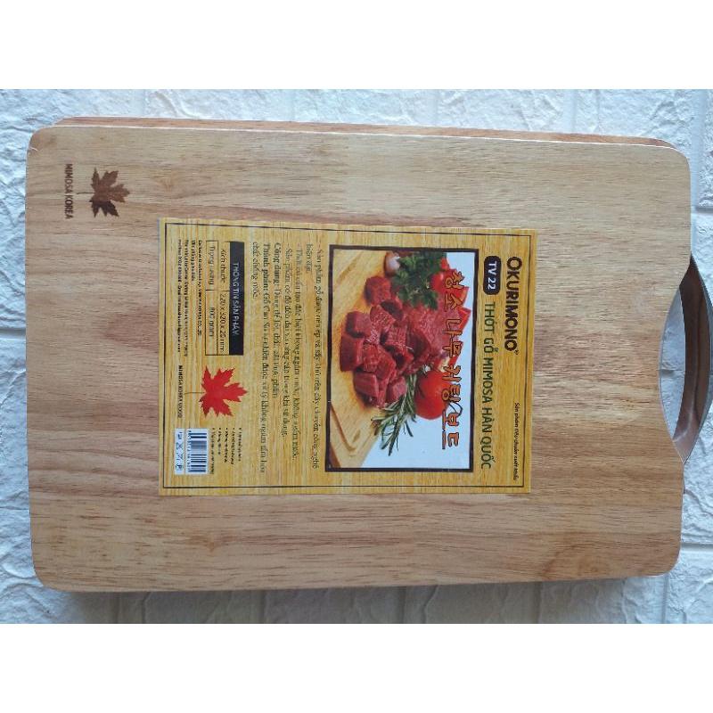 Thớt gỗ cao su Hàn Quốc hình tròn - hình chữ nhật