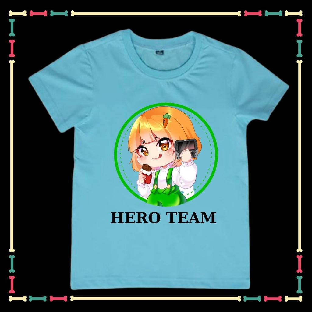 Áo thun ngắn tay cổ tròn cho trẻ em hit hot mẫu HERO TEAM đủ size áo đủ màu sắc