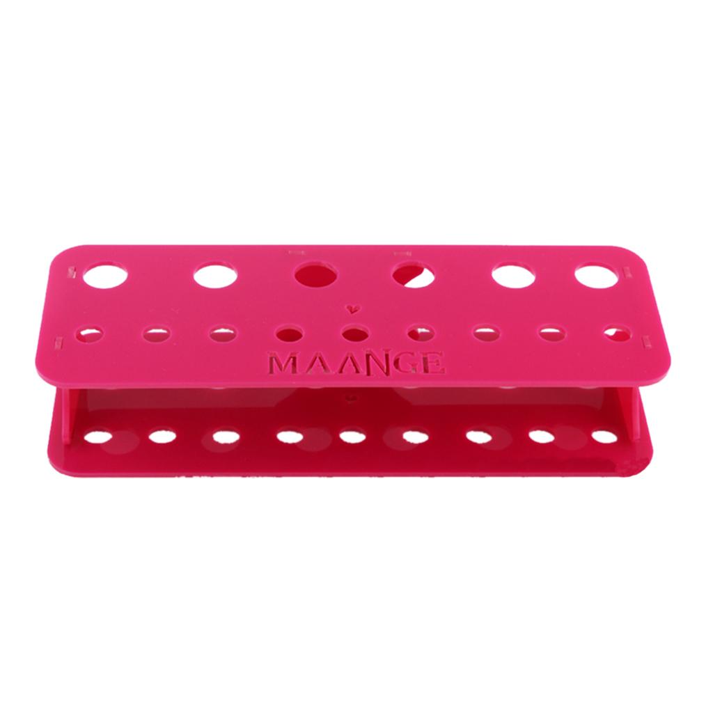 Cosmetic 15 Holes Acrylic Makeup Brush Holder Drying Rack Stand Brushes Display Organizer Dryer Shelf 4 Colors