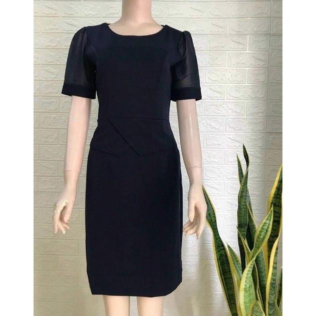 ĐẦM PEPLUM PHỐI TAY VOAN