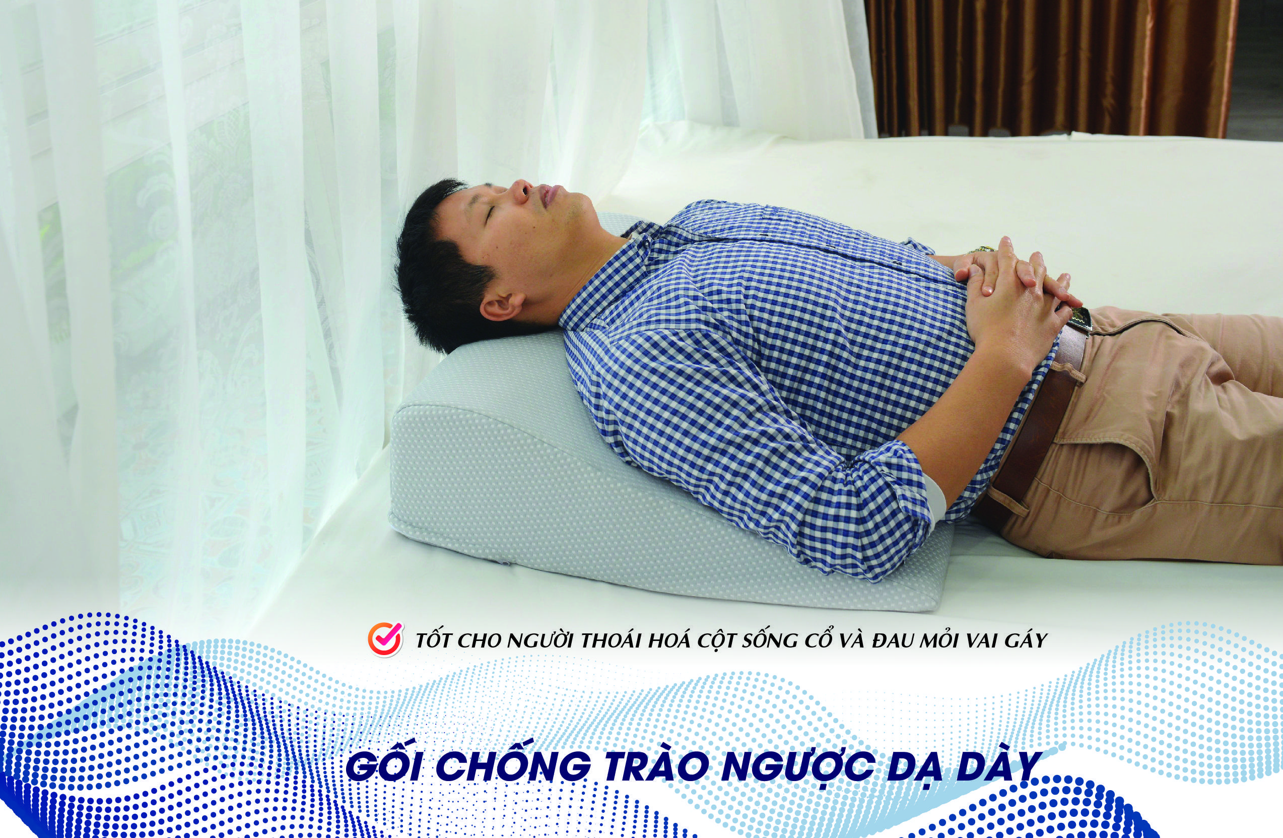 GỐI TRÀO NGƯỢC DẠ DÀY NGƯỜI LỚN YOROKOBI, KÍCH THƯỚC CAO 69*60*18CM (Bo tròn), THÍCH HỢP VỚI NGƯỜI BỊ TRÀO NGƯỢC ACID, Ợ CHUA, THOÁI HÓA CỘT SỐNG CỔ, HÀNG THƯƠNG HIỆU