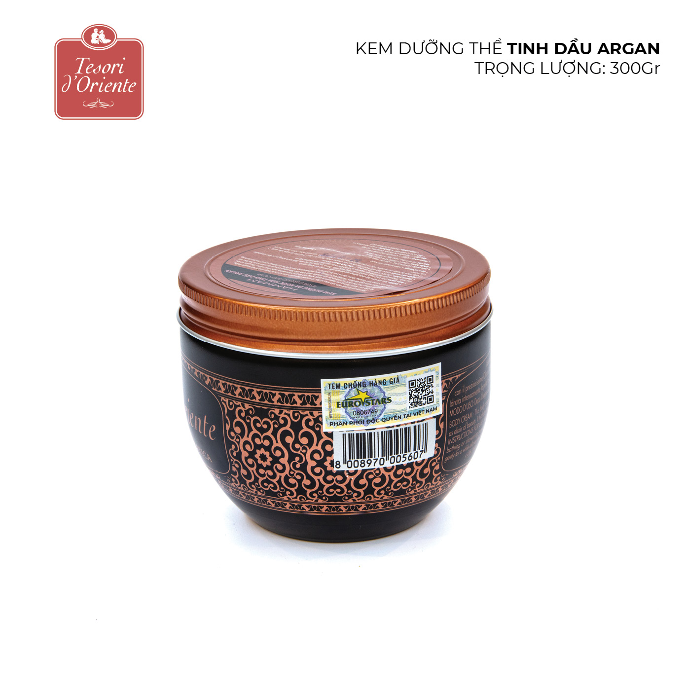 Kem dưỡng da Tesori d'Oriente Tinh dầu Argan chính hãng 300gr