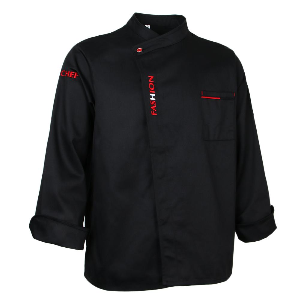 Fashion Unisex Chef Coat Kitchen Uniform Long Sleeves Jacket