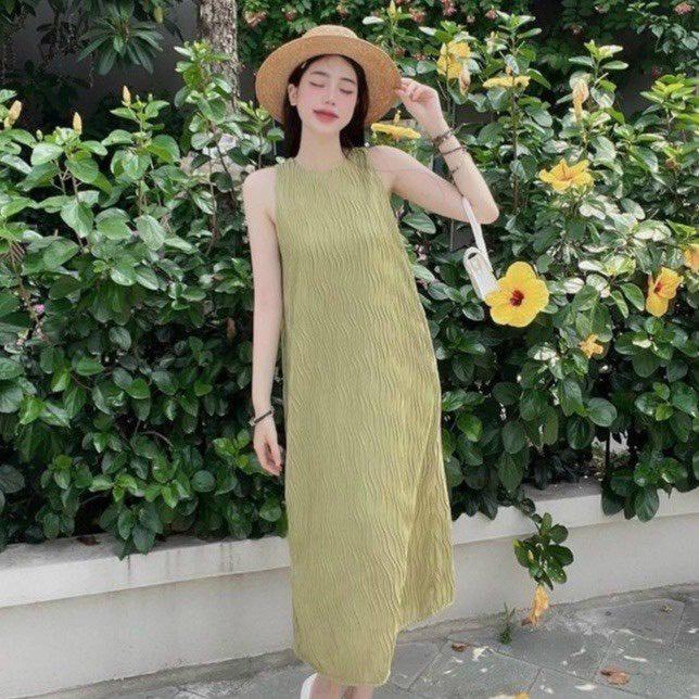 ĐẦM MAXI SUÔNG VẢI RỢN SÓNG 13326