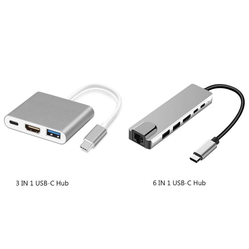 Bộ Chuyển Đổi Nhiều Cổng RJ45 Gigabit Ethernet 6 Trong 1 USB 3.1 Type-C