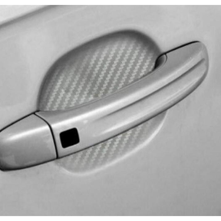 Bộ 4 Vỏ Bọc Tay Nắm Cửa Xe Hơi Bằng Sợi Carbon Chống Trầy Xước, Set 4 decal chống trầy xước trang trí HÕM CỬA ô tô
