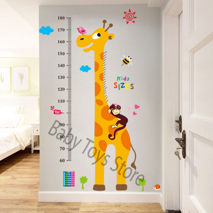 Decal dán tường thước đo chiều cao cho bé kids sizes dễ thương - Trang trí decor phòng cho bé - Quà Tặng sinh nhật cho trẻ