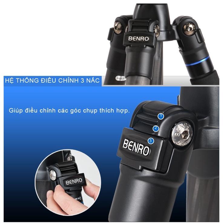 Chân máy ảnh Benro FIF19CIB0, Carbon - Hàng Chính Hãng