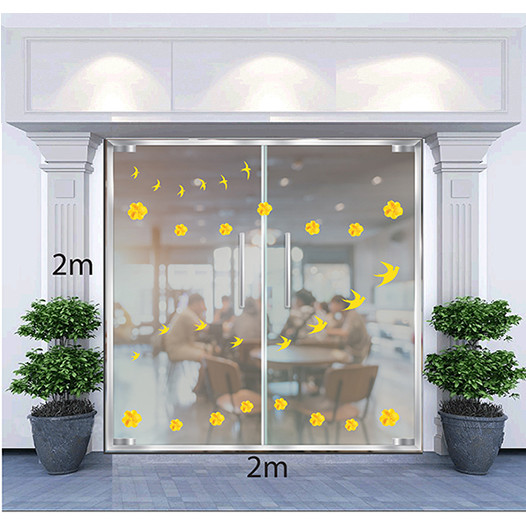 Decal Dán Tường Trang Trí Tết Hoa Mai Và Chim Én B