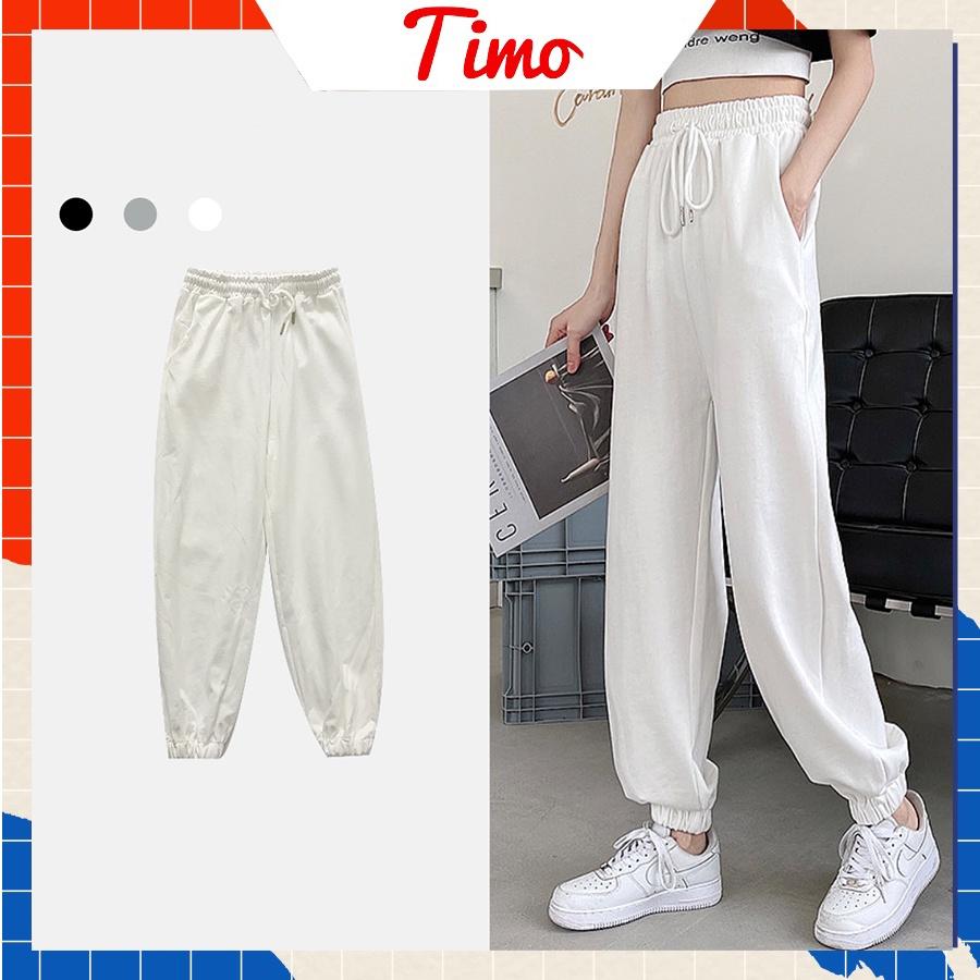 Quần jogger nữ ,quần jogger unisex thể thao,form rộng chất len tổ ong dày dặn, bo gấu, basic phong cách QN003