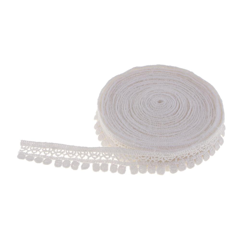 5 Yards Pom Pom Ball Fringe Trim Ribbon DIY Crafts Supplies for Wedding Dress, Garment, Jeans, Sewing Accessories