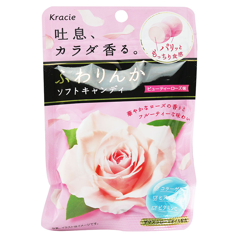 Kẹo mềm hương hoa hồng Beauty Rose Kracie -Khối lượng tịnh: 32g