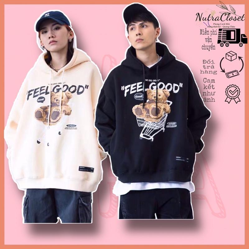 Áo khoác chui đầu hoodie nỉ ngoại tay phồng unisex ulzzang nam nữ