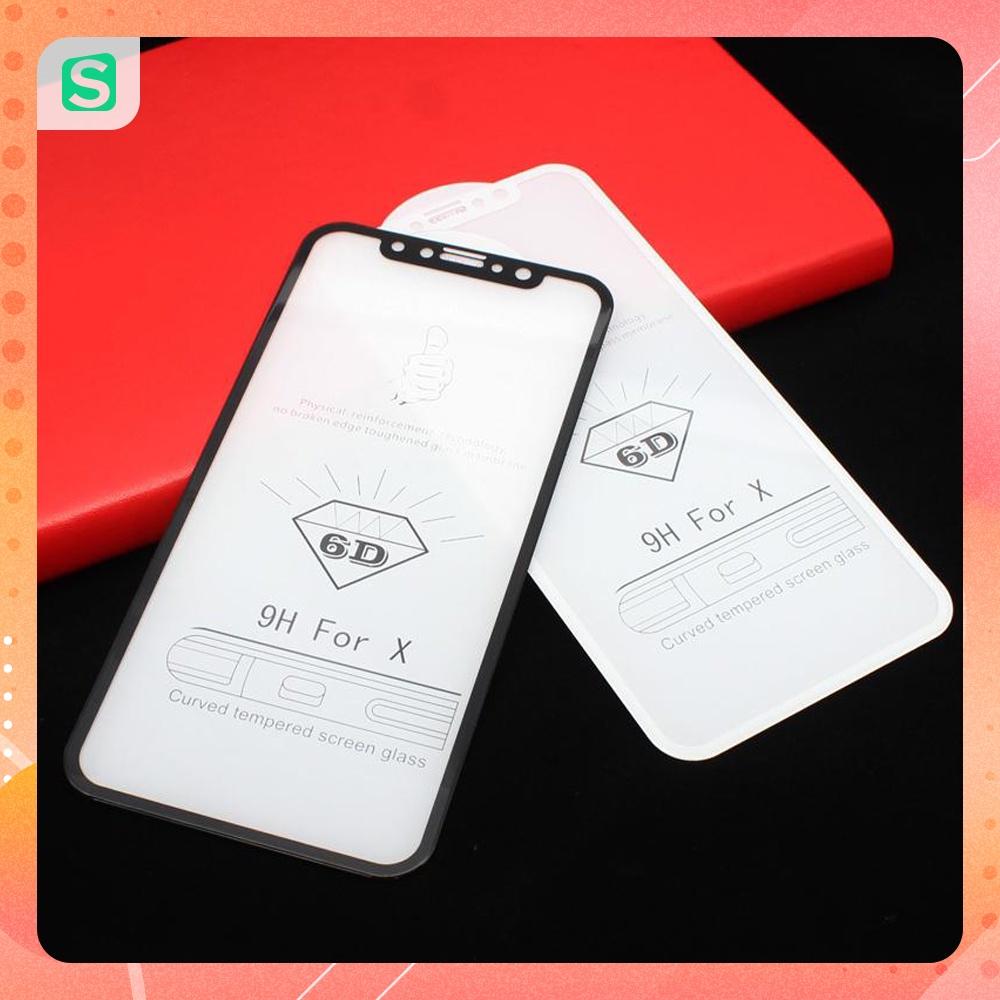 Kính cường lực 6D bảo vệ màn hình chống bụi cho iPhone 7 đến iPhone 13 Promax