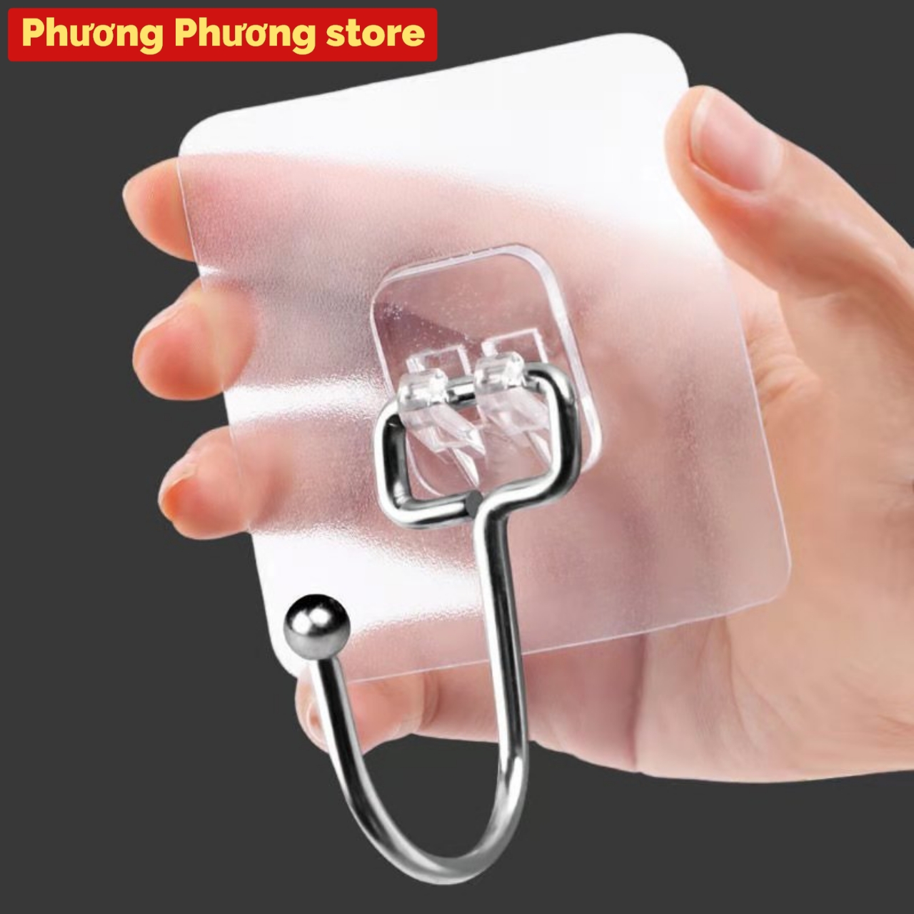 Móc Dán Tường Cao Cấp , Móc Dính Tường Treo Đồ Nặng Siêu Dính Inox 304 - Treo Thớt, Nồi Niêu Xong Chảo, Treo Đồ Đa Năng