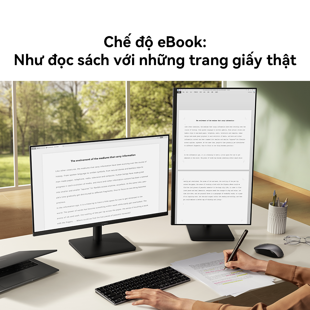 Màn Hình HUAWEI MateView SE | 23.8&quot; | 90% gam màu P3 | Màn hình HUAWEI FullView | Chế độ eBook | Hàng Chính Hãng