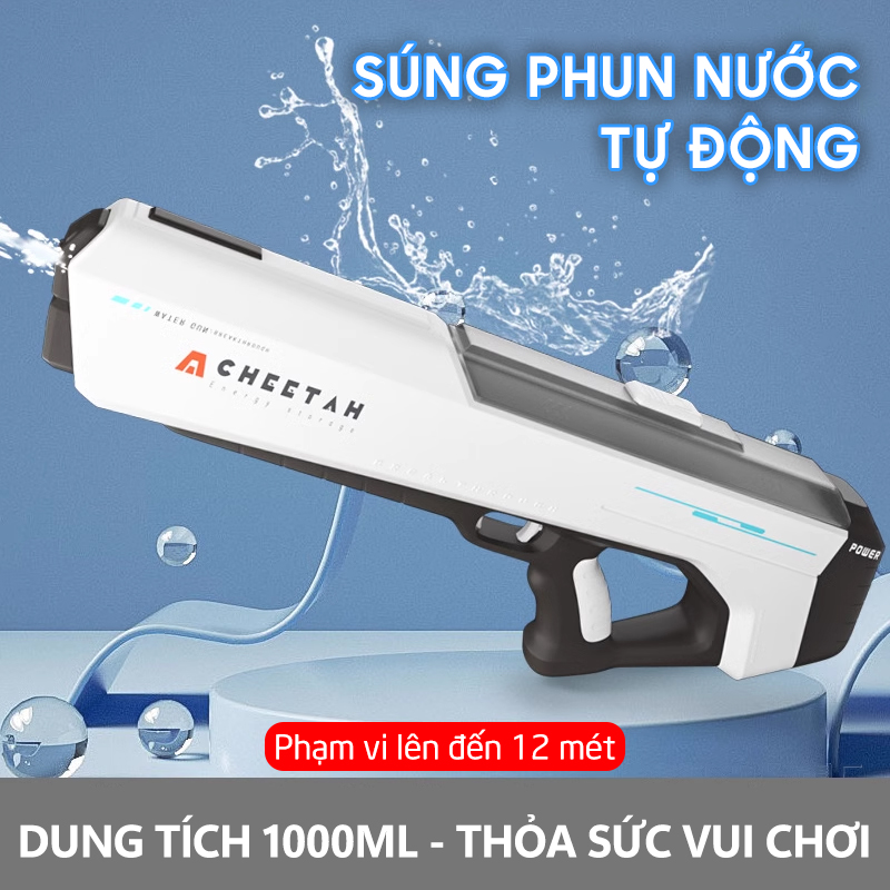 Súng phun nước tự động hút nước áp lực mạnh, thỏa sức vui chơi cho cả người lớn và trẻ em- K1638