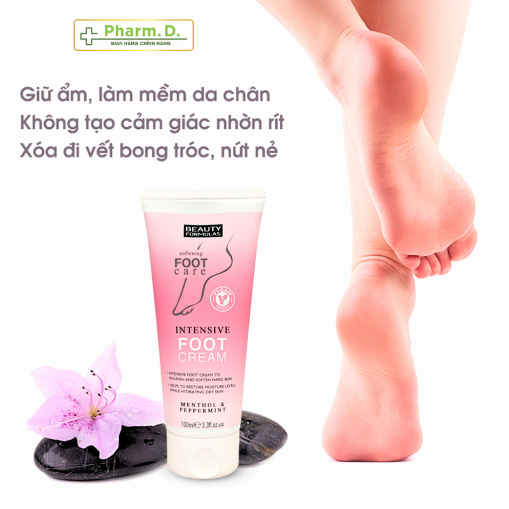 Kem Dưỡng Da Chân Beauty Formulas Giúp Giữ Ẩm, Làm Mềm Mượt Cho Da Bàn Chân (Tuýp 100ml)