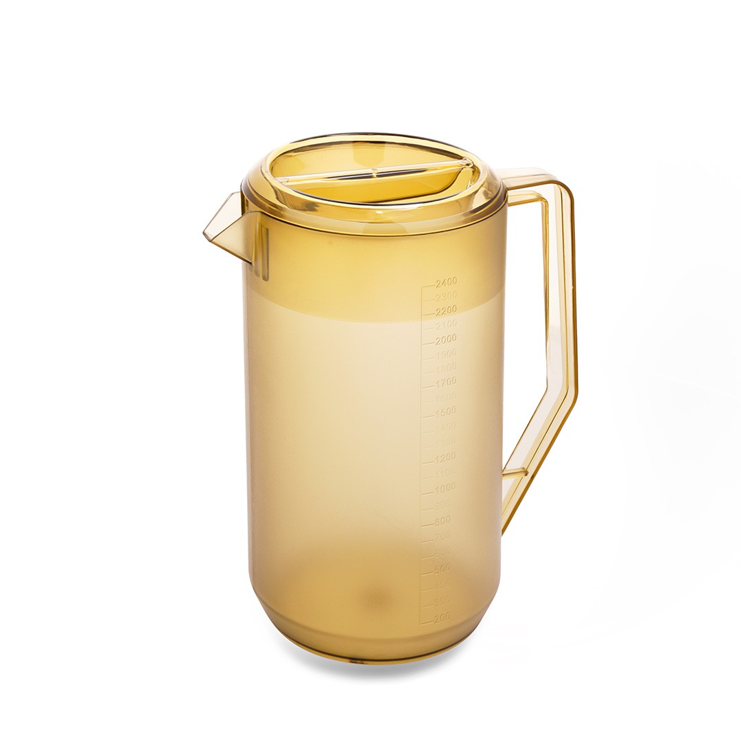 Bình nước nhựa màu trắng trong 2.4L