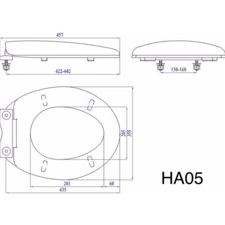 Nắp bồn cầu êm cao cấp Hùng Anh .