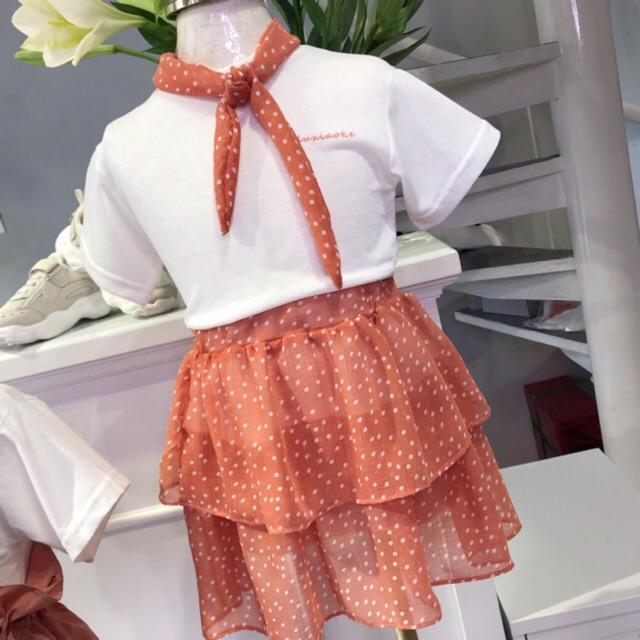 Set chấm bi kèm bờm dành cho bé