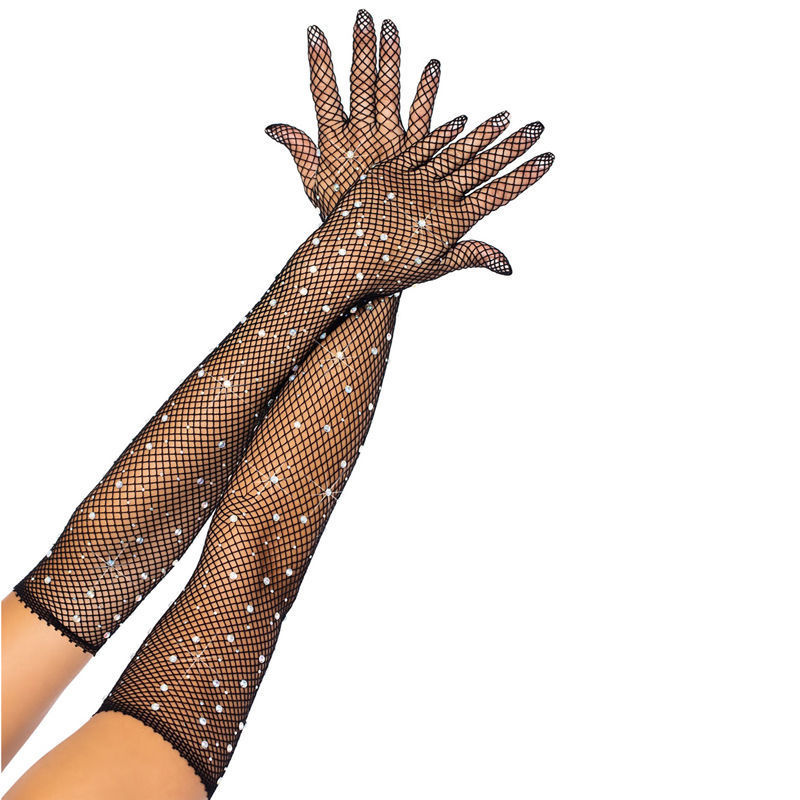 Găng bao tay dự tiệc chất lưới đính đá LẤP LÁNH bling bling BT01