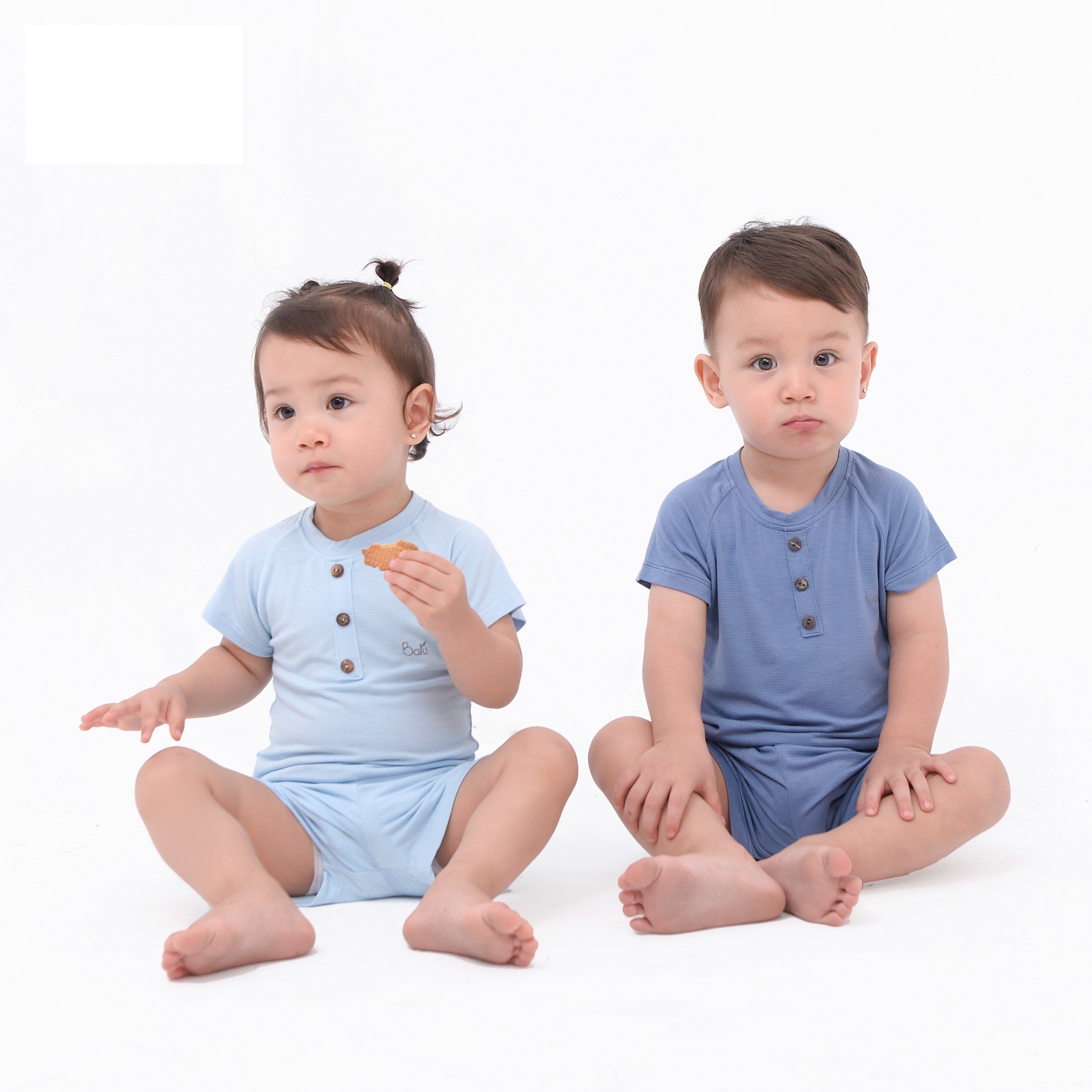 Bộ cộc tay cổ trụ  ,chất vải 100% cotton mềm mịn cho bé trai , bé gái ( 6m -4y )