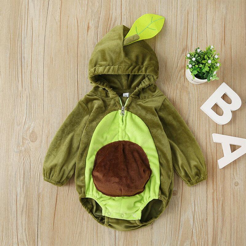 Ma & Bé 6-24M Mùa Đông Ấm Áp Cho Trẻ Sơ Sinh Sơ Sinh Bé Trai Gái Rompers Hoạt Hình Bơ Tay Dài Sang Trọng áo Liền Quần Áo Thu Đông Bé Trang Phục