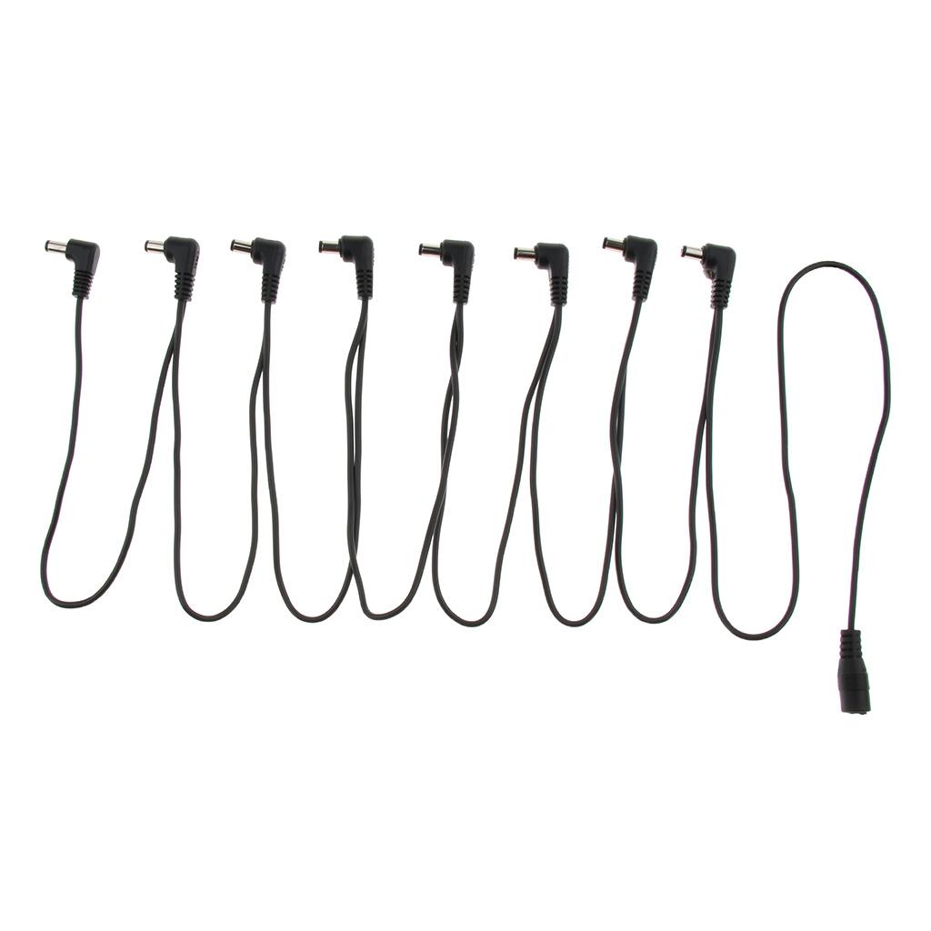 Guitar 8 Way Splitter Power Supply Cable Adapter Set for Effect Pedal