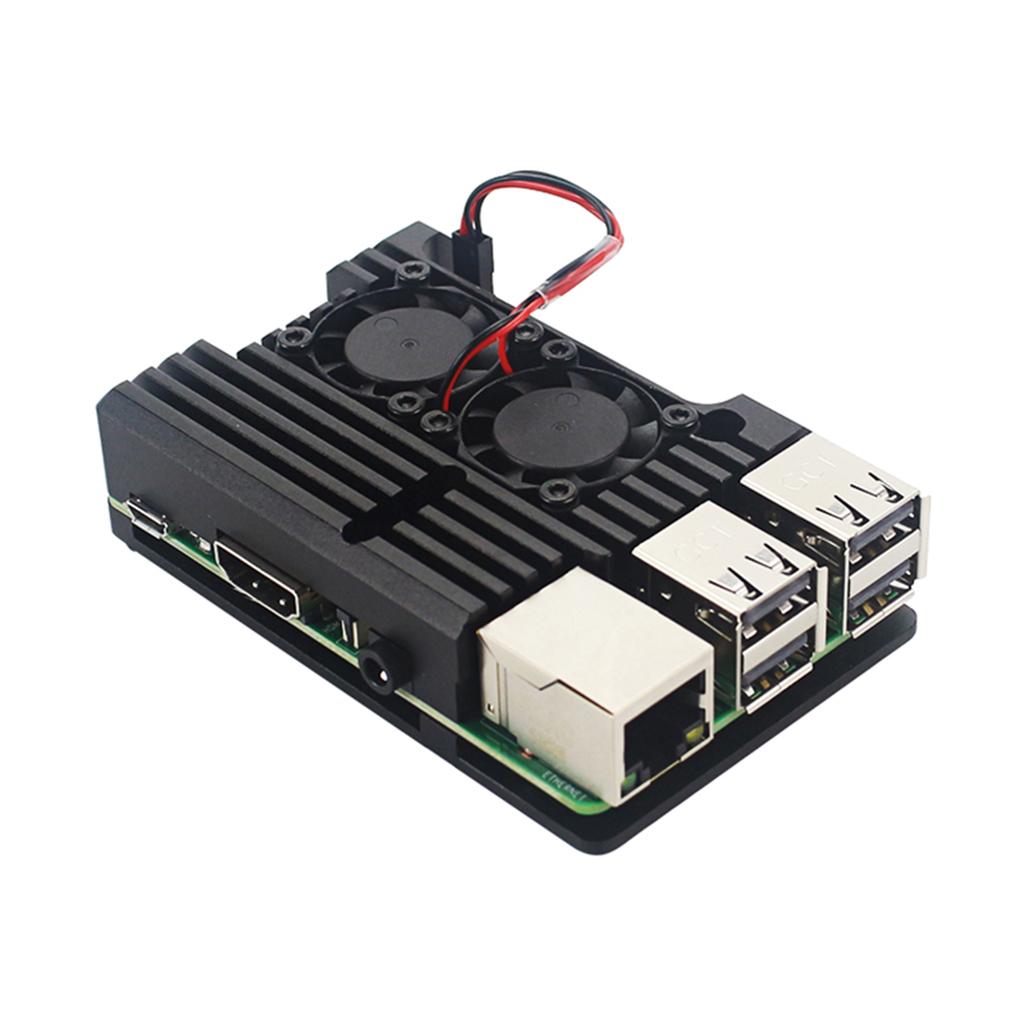 Dual Fan  Fan with Enclosure Case for  Pi 3B+/3B/2B+/2B