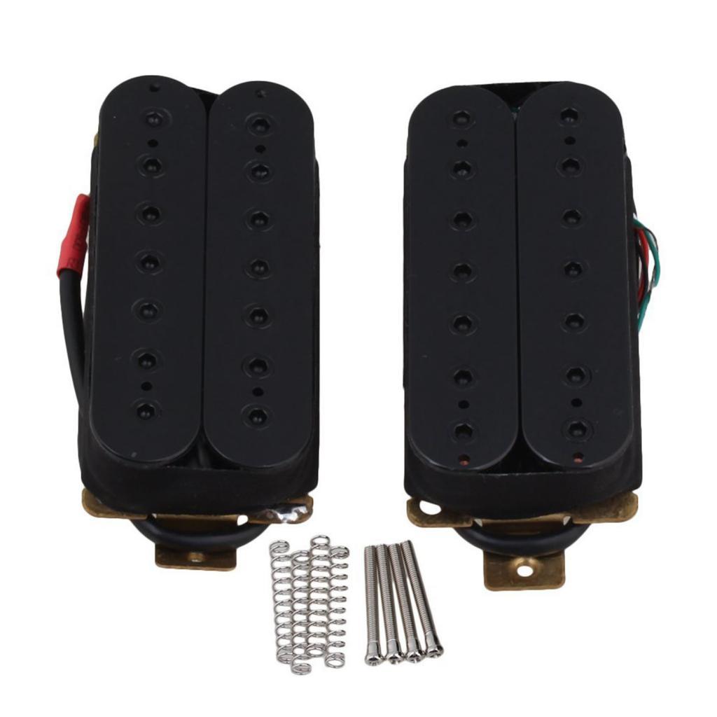 2 x 7 String Guitar Double Coil Pickup for Electric Guitar Accessory Black