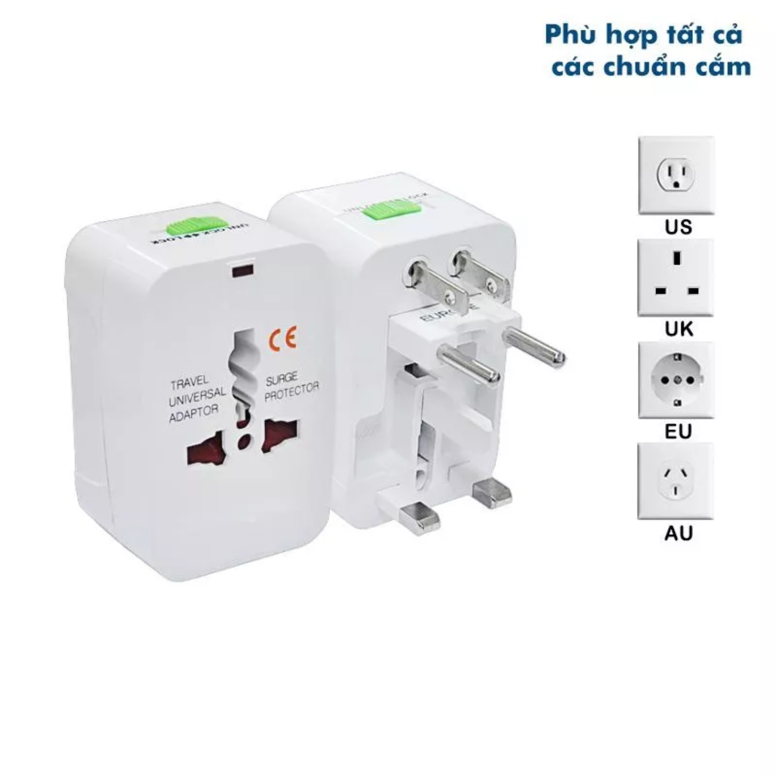 Ổ Cắm Chuyển Đổi Đa Năng Cho Phích Cắm Khi Du Lịch Quốc Tế, An Toàn, Dễ Dàng Sử Dụng, Tiện Lợi Mang Theo Người. Kingler 8604