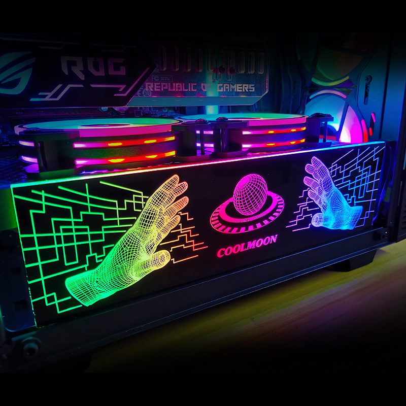 Thanh Led RGB Coolmoon Scifi bar đồng bộ Hub , Dùng độ trang trí cho case nguồn máy tính - Hàng nhập khẩu