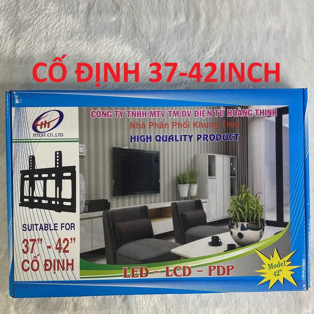 Khung treo tivi CỐ ĐỊNH 37-42INCH HOÀNG THỊNH , HÀNG CHÍNH HÃNG.