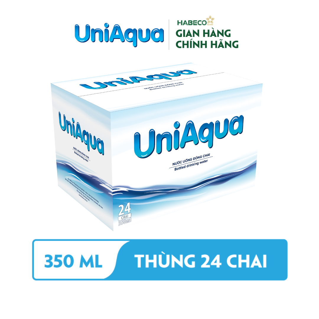 Nước uống đóng chai UniAqua - Thùng 24 chai 350ml