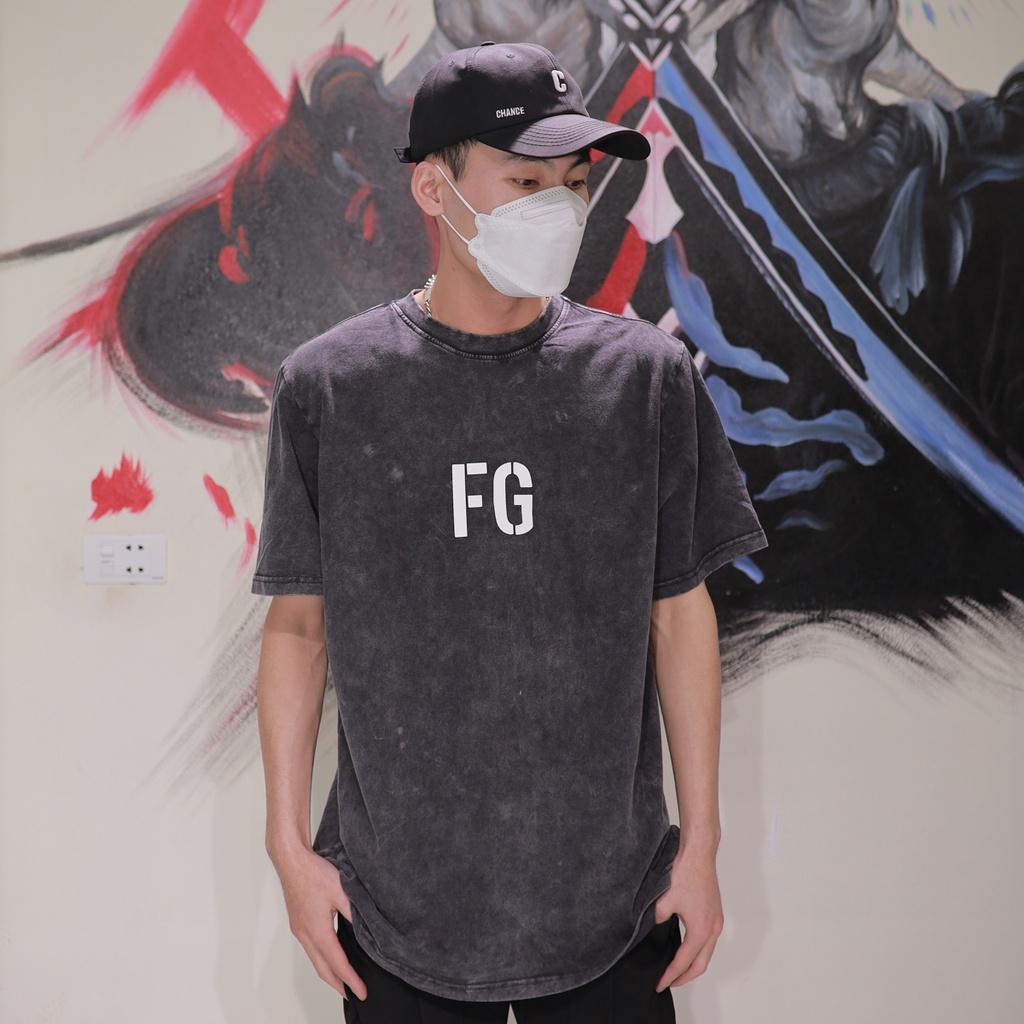 Áo thun loang FG tay lỡ nam nữ chất liệu 100% cotton mát mẻ phối dáng unisex