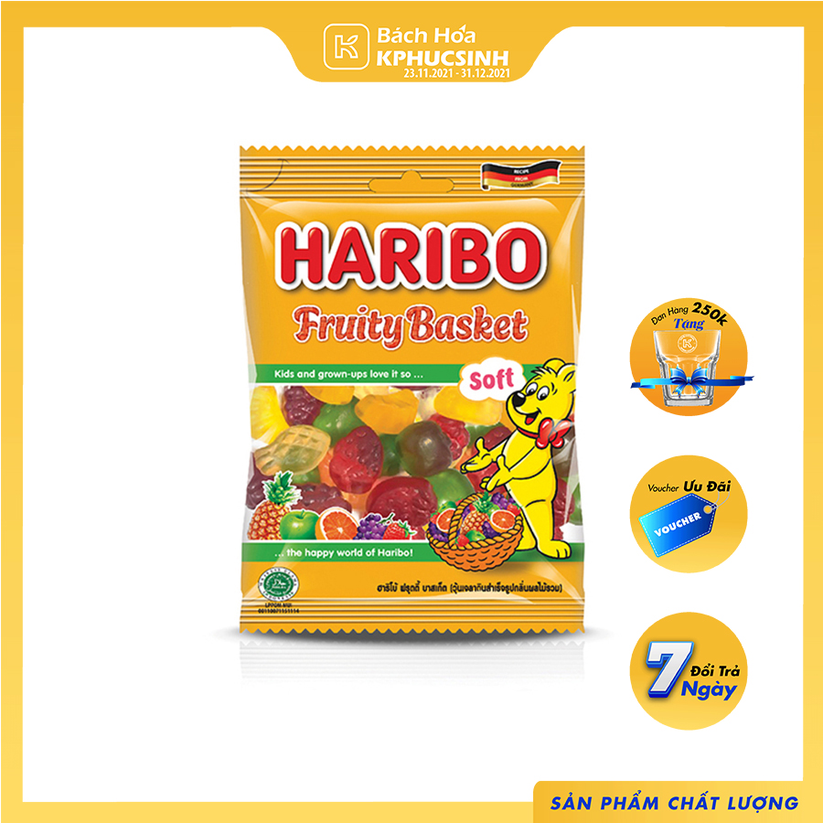 [Giao Nhanh HCM] Kẹo dẻo Haribo Fruity basket 80g