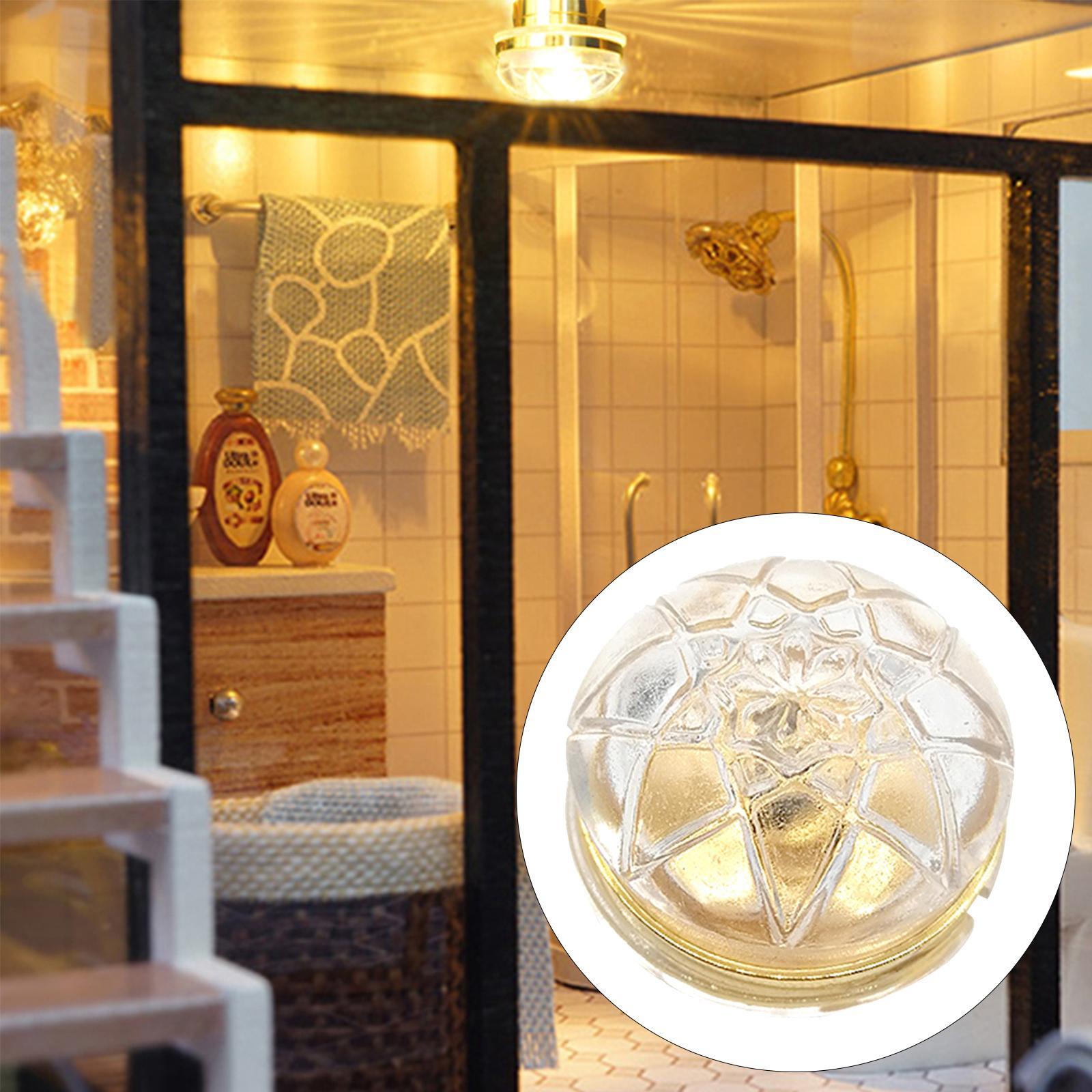 1/12 Dollhouse Ceiling Light Lamp LED Miniature Battery Type Miniature