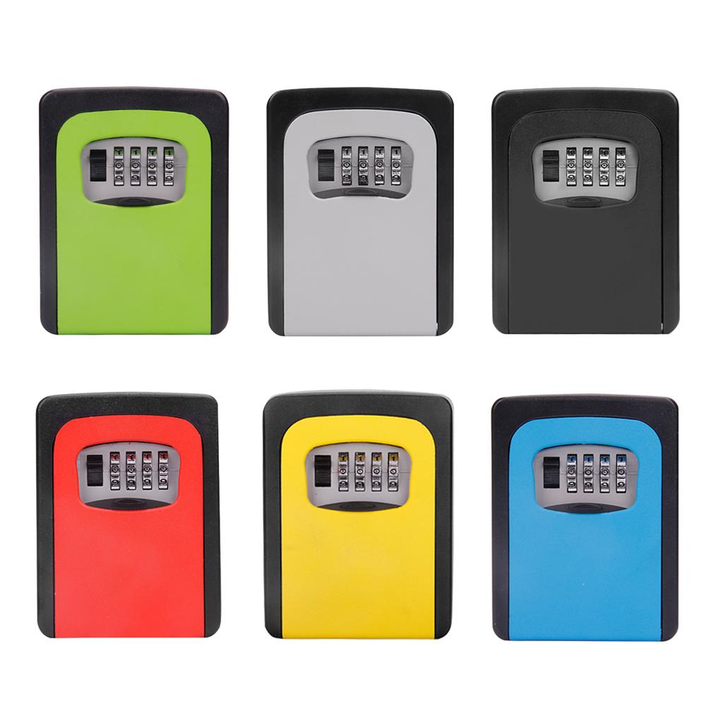 Outdoor Security Key Storage Lock Box Case Wall Mount Holder Password Red
