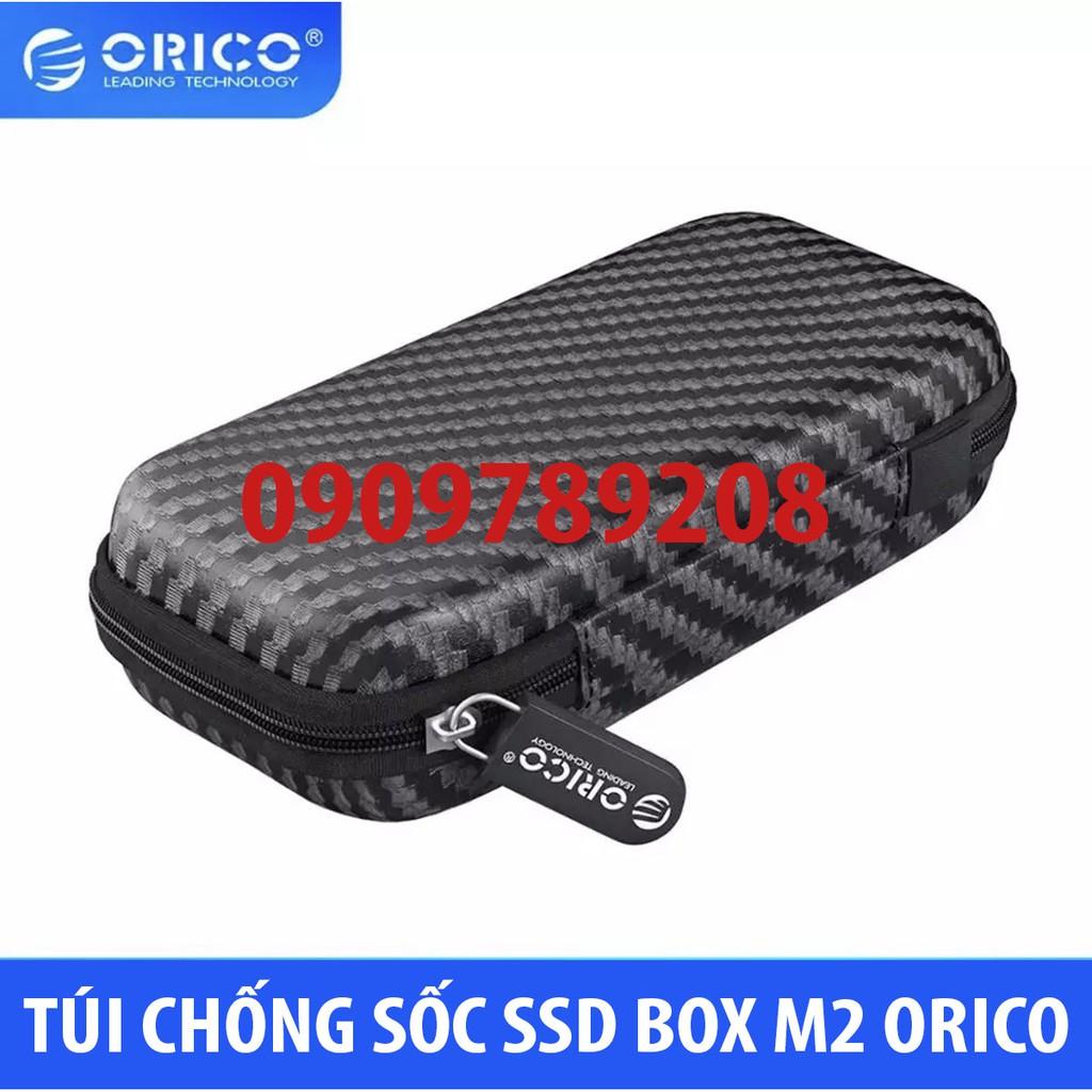 Box M2 SSD + TÚI CHỐNG SỐC M2 ORICO M2PF Type C USB 3.1 Tản Nhiệt Nhôm