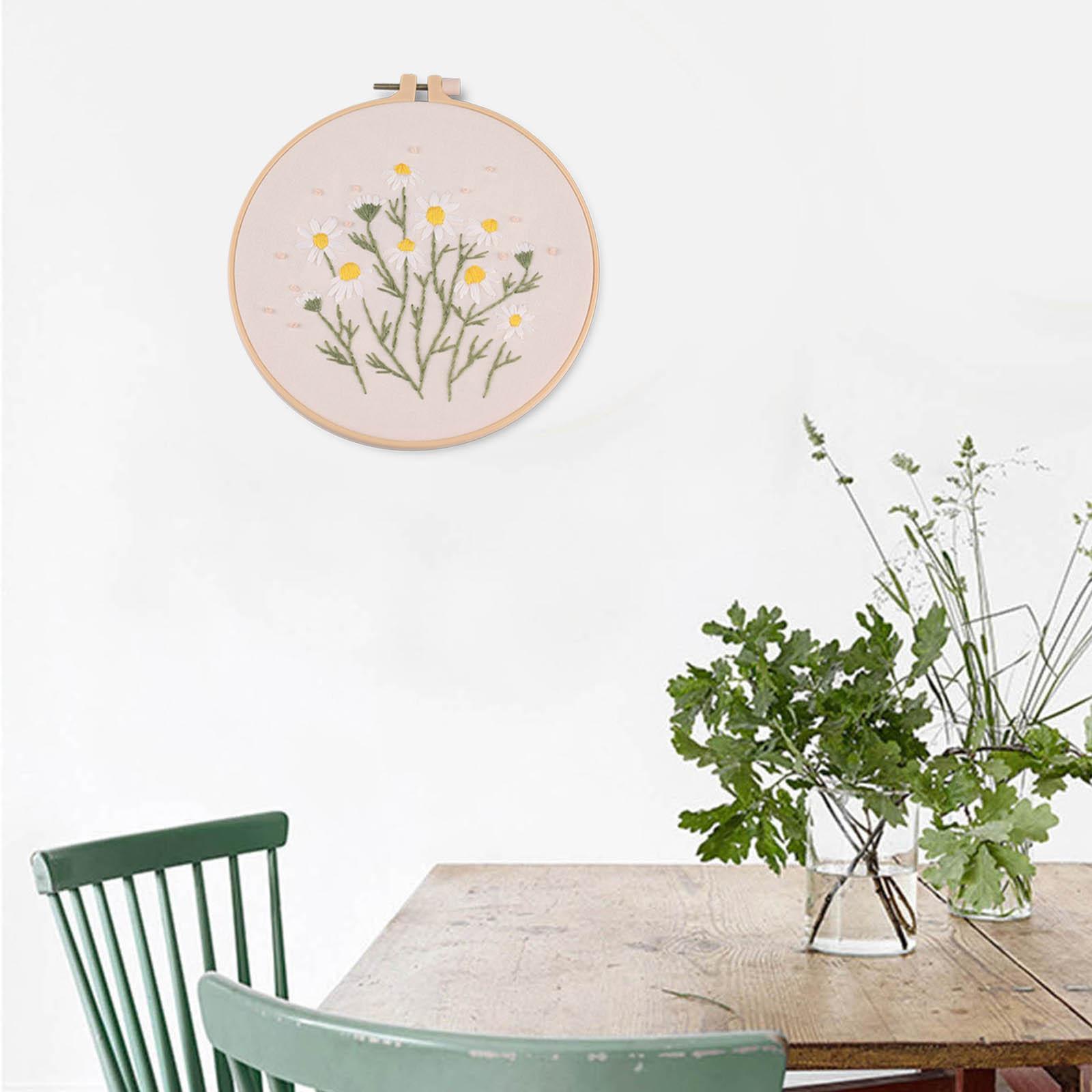 Embroidery Starter Kit, with Needles with Stamped Cloth Cross Stitch for Fun Home Decor