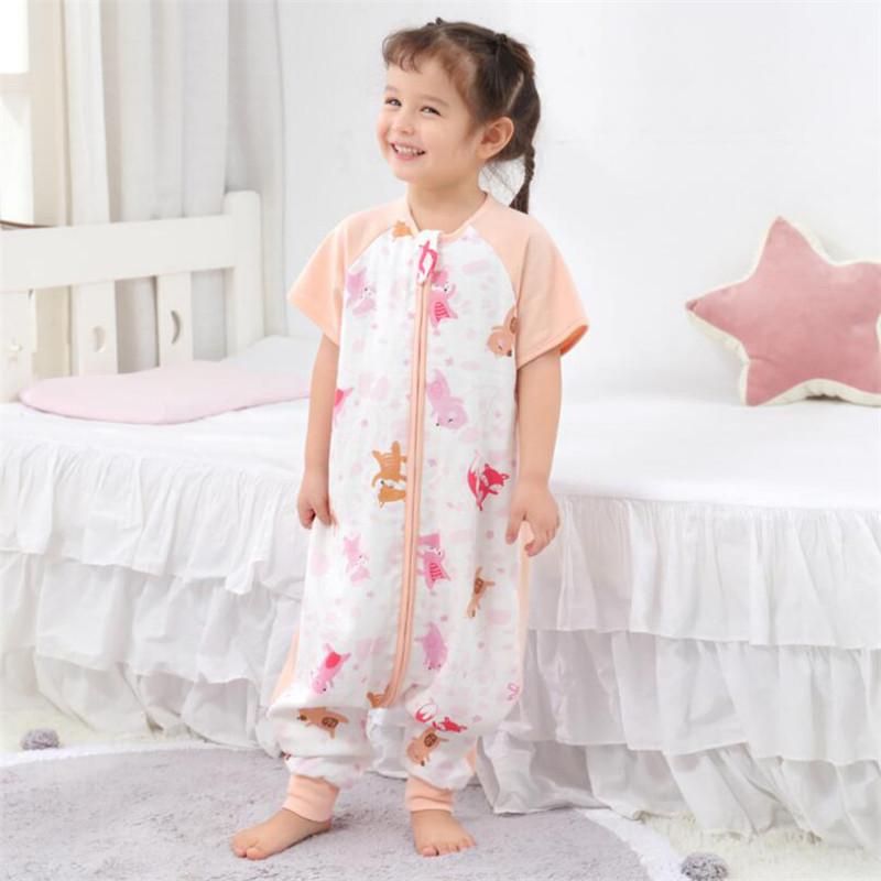 Tre Cotton Muslin Túi Ngủ Cho Bé Cách Nhau Chân Trẻ Em Ngủ Bao Mùa Hè Thoáng Khí Cho Bé Kids Túi Ngủ Đồ Ngủ Bộ Đồ Ngủ
