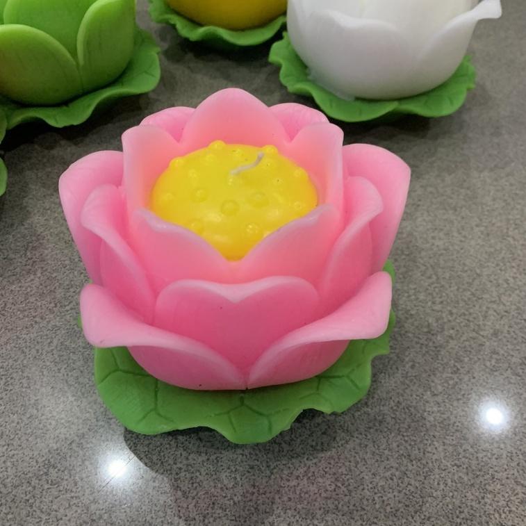 Nến hoa sen lớn - nến hoa sen thờ phật - nến bông sen trang trí cao cấp candle shop